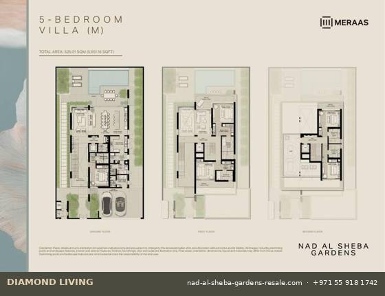 Nad Al Sheba Gardens Phase 10 5-bed villa floor plan