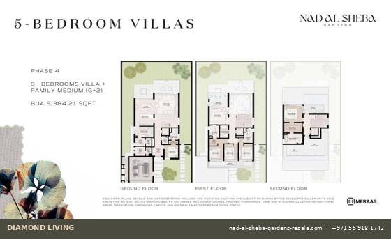 Nad Al Sheba Gardens Phase 4 5-bed villa floor plan