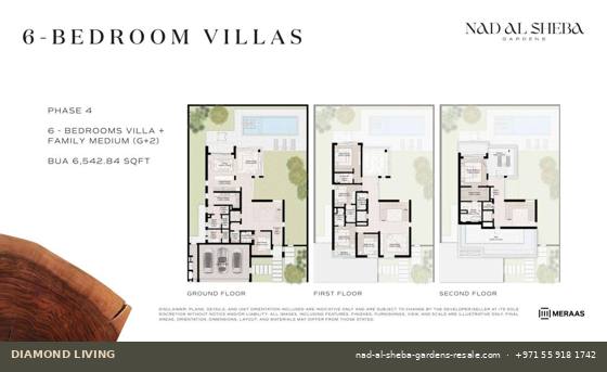 Nad Al Sheba Gardens Phase 4 6-bed villa floor plan