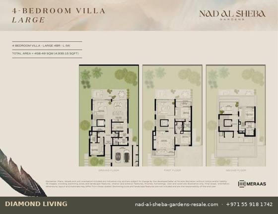 Nad Al Sheba Gardens Phase 5 4-bed villa floor plan
