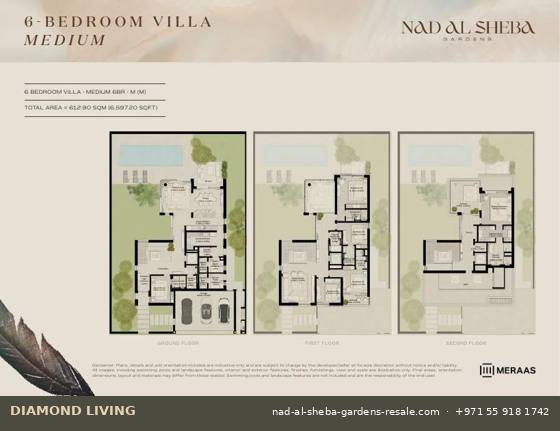 Nad Al Sheba Gardens Phase 5 6-bed villa floor plan